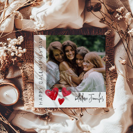 Tarjeta Festiva Collage de 5 fotos moderno | Día de Galentines