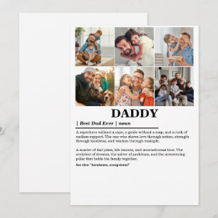 Tarjeta Festiva Collage de 6 fotos con definición personalizada de