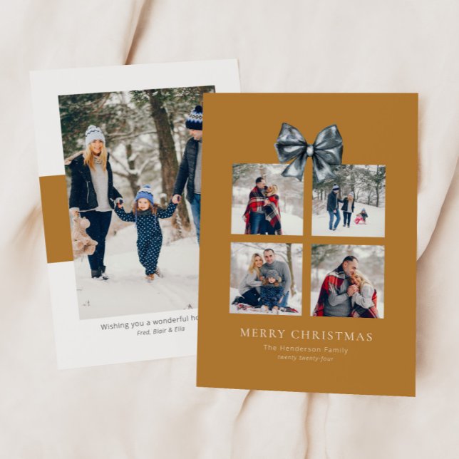 Tarjeta Festiva Collage de caja de regalo para Navidades de oro co (Subido por el creador)