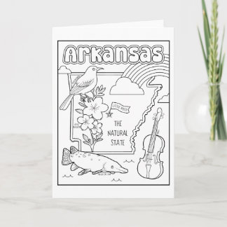 Tarjeta Festiva collage de colores de arkansas me