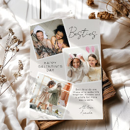 Tarjeta Festiva Collage de fotos Besties | Día de las Galentinas