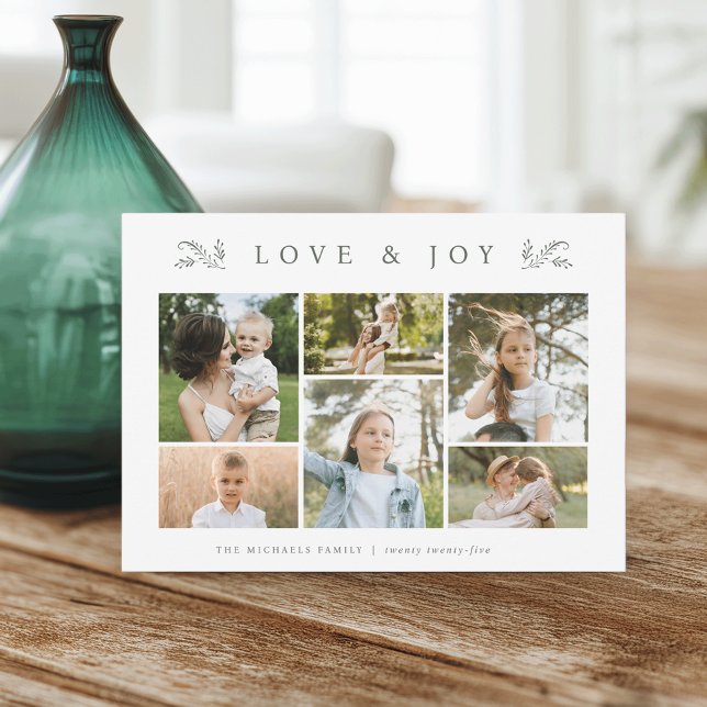 Tarjeta Festiva Collage de fotos Botánico Verde 6 (Subido por el creador)