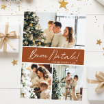 Tarjeta Festiva Collage de fotos Buon Natale<br><div class="desc">Esta fabulosa tarjeta de vacaciones de 3 fotos con "Buon Natale!" en un alfabeto moderno y su nombre familiar y año en un tipográfico tipográfico tipográfico tradicional, ambos en blanco sobre terracota con una espalda que coincide, es perfecta para enviarlos a su familia y amigos. ¡A todos les encantará conseguir...</div>