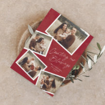 Collage de fotos de escritura moderna Navidades re