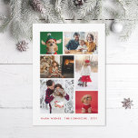 Tarjeta Festiva Collage de fotos de invierno<br><div class="desc">Personalizar para casi cualquier ocasión con 6 diseño de foto y texto editable.</div>