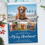 Tarjeta Festiva Collage de fotos de Mascota de perro Personalizado<br><div class="desc">¡Te Alegramos Una Feliz Navidad! Envíe saludos lindos y divertidos de vacaciones con esta tarjeta de festividad personalizado mascota súper adorable y personalizada. Feliz Navidad deseos del perro con hermosas huellas de pata en un divertido diseño moderno de collage de fotos. Añade las fotos de tu perro o de tu...</div>