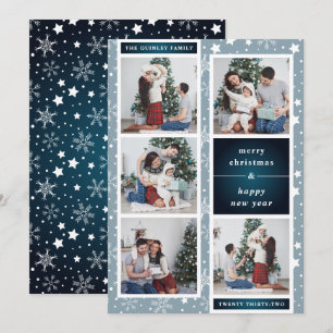 Tarjeta Festiva Collage de fotos de Navidades divertidos Copo de