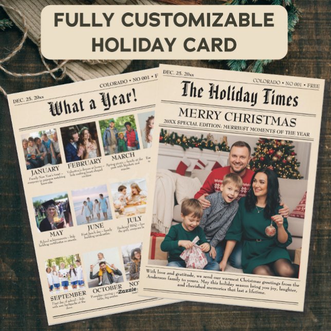 Tarjeta Festiva Collage de fotos de Navidades familiares de periód (Subido por el creador)