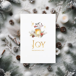 Tarjeta Festiva Collage de fotos de Navidades Snowy Pine y Spruce