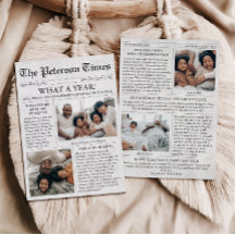 Collage de fotos de Navidades únicos de periódico