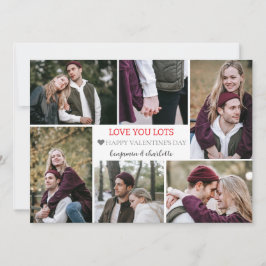 Tarjeta Festiva Collage de fotos de pareja de día de San Valentín