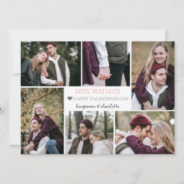 Tarjeta Festiva Collage de fotos de pareja de día de San Valentín