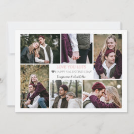 Tarjeta Festiva Collage de fotos de pareja de día de San Valentín