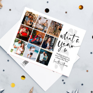 Tarjeta Festiva Collage de fotos de qué año más moderno