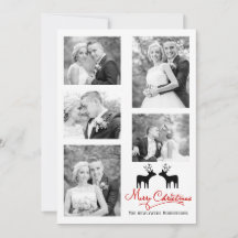 Collage de fotos de recién casados con copos de ni