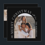 Tarjeta Festiva Collage de fotos de tipografía moderna de Navidade<br><div class="desc">Moderna tarjeta de vacaciones de Navidades negros con forma abstracta gráfica mínima. Negrita en el diseño de tendencias. Parte de una colección de vacaciones.</div>