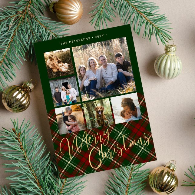 Tarjeta Festiva Collage de fotos de una familia de chapa ruidosa F (Subido por el creador)