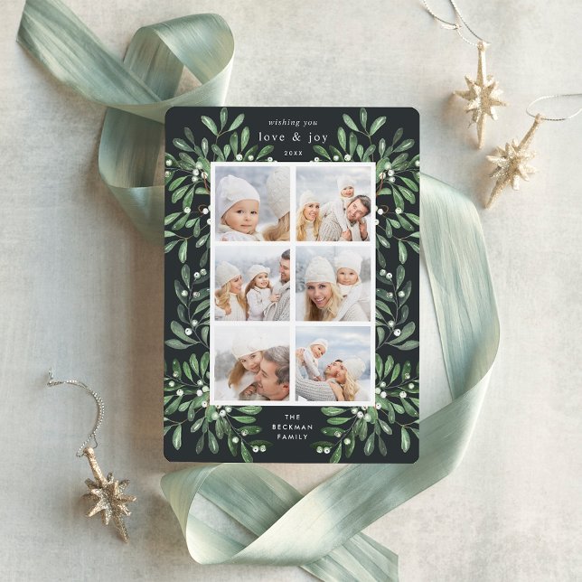 Tarjeta Festiva Collage de fotos de vacaciones de acuarela con ale (Subido por el creador)