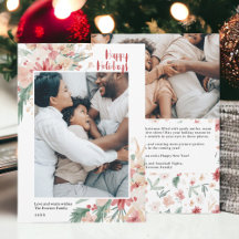 Collage de fotos de vacaciones de Navidades floral