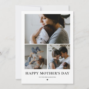 Tarjeta Festiva collage de fotos del día de las madres felices min