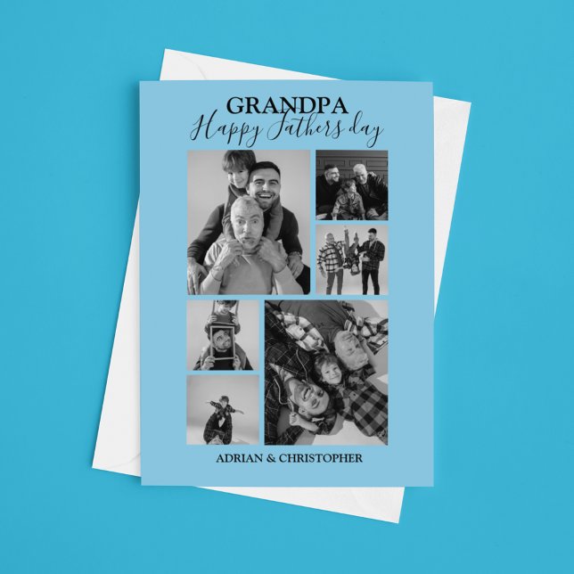 Tarjeta Festiva Collage de fotos del Día de los Padres Felices Mod (Subido por el creador)