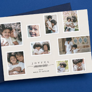 Tarjeta Festiva Collage de Fotos Elegante Marcos Modernos Alegres