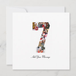 Tarjeta Festiva Collage de fotos en blanco y negro número 7