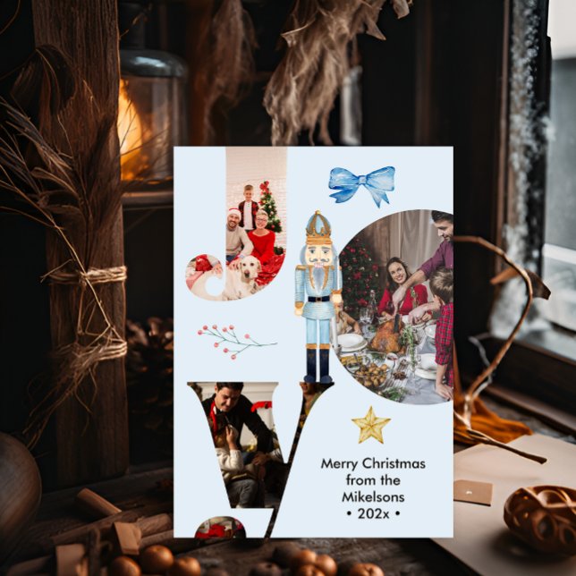 Tarjeta Festiva Collage de Fotos Familiares de Alegría Moderna (Subido por el creador)