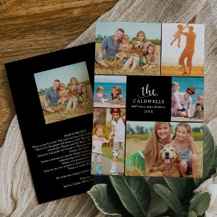 Tarjeta Festiva Collage de Fotos Familiares Tradicionales de Revis