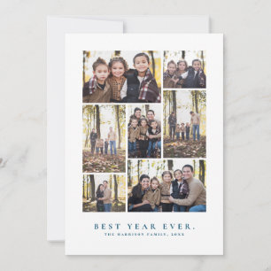 Tarjeta Festiva Collage de fotos feliz año nuevo