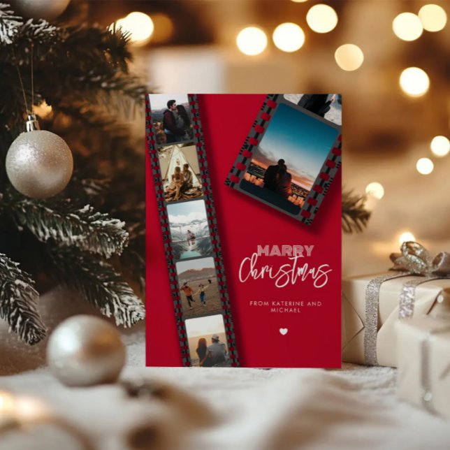 Tarjeta Festiva Collage de fotos Merry Christmas Camera Roll 6 (Subido por el creador)