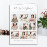 Tarjeta Festiva Collage de fotos Merry Everything Grandparent 9<br><div class="desc">¡Feliz todo, siempre feliz con la abuela y el abuelo! Celebra a tus abuelos y dale un regalo especial a estos Navidades con tarjeta de vacaciones de personalizado de collage de fotos. Esta tarjeta única de los abuelos de los navidades de collage de fotos es el regalo perfecto para los...</div>