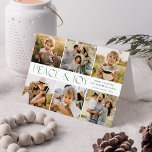 Tarjeta Festiva Collage de fotos moderno de paz y alegría<br><div class="desc">Carta de vacaciones colorida y moderna con un collage de 6 fotos de tus fotos familiares favoritas en la parte delantera. La palabra "Paz y Alegría" se exhibe alternando entre la luz y las letras verdes oscuras. Personalice la parte delantera de la tarjeta agregando un saludo de vacaciones personalizado, nombre...</div>