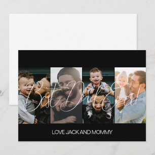 Tarjeta Festiva Collage de Fotos Moderno Día del Padre 