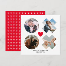 Collage de fotos moderno xoxo 4 corazón de besos d