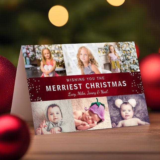 Tarjeta Festiva Collage de fotos navideño de Navidades más valient (Subido por el creador)