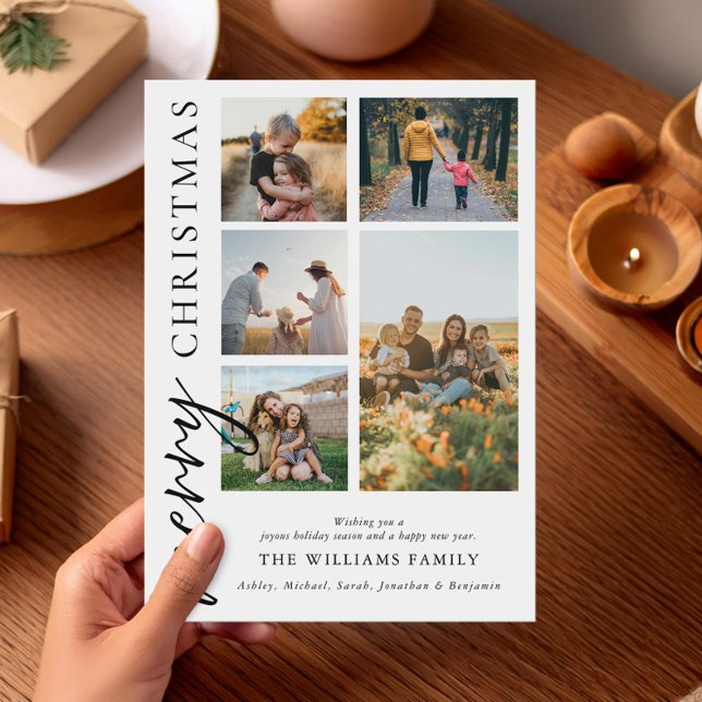 Tarjeta Festiva Collage de fotos navideño moderno (Subido por el creador)