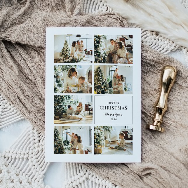 Tarjeta Festiva Collage de fotos navideño moderno (Subido por el creador)
