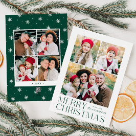 Tarjeta Festiva Collage de Fotos Navideño Moderno 7