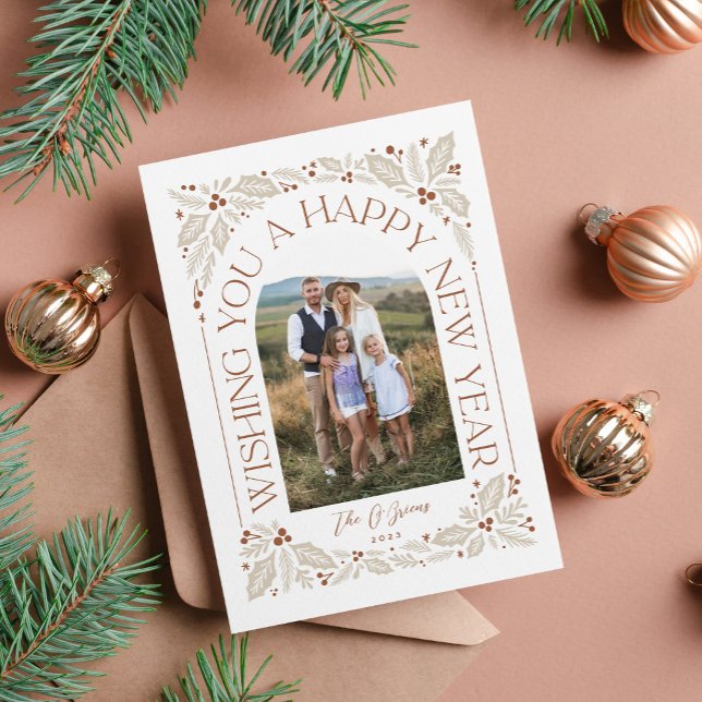 Tarjeta Festiva Collage de fotos Neutral 3 del Arco de Año Nuevo (Subido por el creador)