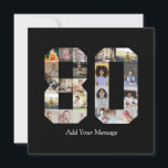 Tarjeta Festiva Collage de fotos número 80<br><div class="desc">Este producto personalizable es donde se organizan fotos para formar la forma de un número. A menudo se utiliza para celebraciones de hitos como cumpleaños, aniversarios o logros, lo que permite a los usuarios mostrar imágenes memorables dentro de una sola exhibición llamativa. Los diseños suelen ofrecer espacios para varios tamaños...</div>