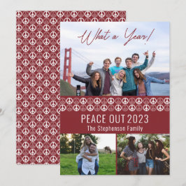 Tarjeta Festiva Collage de fotos "Peace Out 2023 What A Year 3" - 