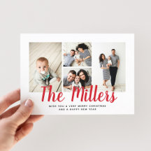 Collage de fotos Personalizado Nombre Familiar 4