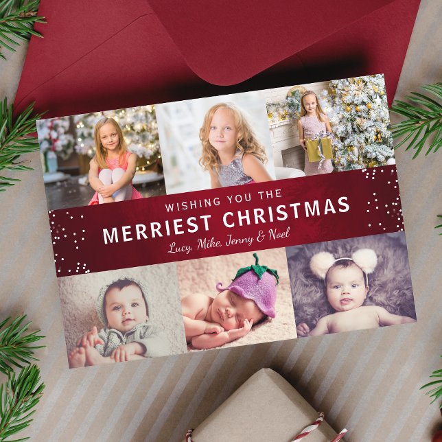 Tarjeta Festiva Collage de fotos ruso de Navidades de invierno roj (Subido por el creador)