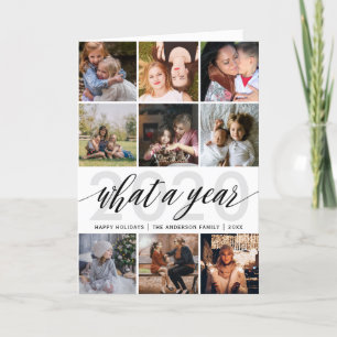 Tarjeta Festiva Collage de fotos sencillo de qué año