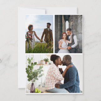 Tarjeta Festiva Collage de fotos simple 3
