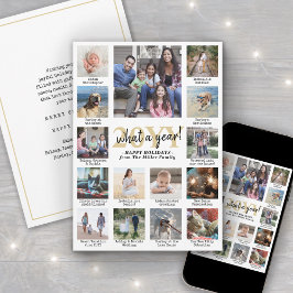 Tarjeta Festiva Collage de fotos y leyendas qué año es blanco de o