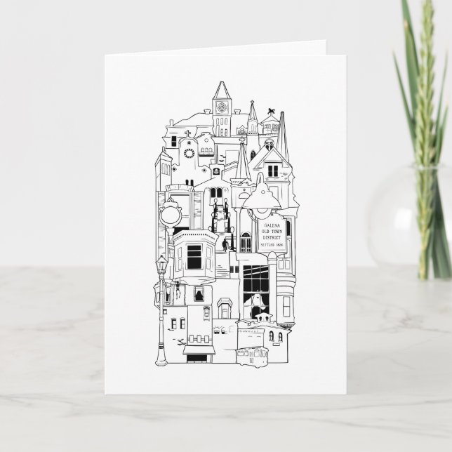 Tarjeta Festiva collage de galena illinois (Anverso)