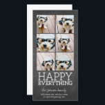 Tarjeta Festiva Collage de Instagram con 6 fotos en Chalkboard<br><div class="desc">¡Feliz todo! Un moderno y caprichoso Feliz Navidad con un collage de fotos de 6 fotos. Se puede usar para la festividad de diciembre o en realidad cualquier celebración.</div>