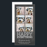 Tarjeta Festiva Collage de Instagram con 6 fotos en Chalkboard<br><div class="desc">¡Feliz todo! Un moderno y caprichoso Feliz Navidad con un collage de fotos de 6 fotos. Se puede usar para la festividad de diciembre o en realidad cualquier celebración.</div>